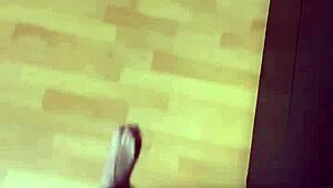 Girl's smelly socks fetish in the morning