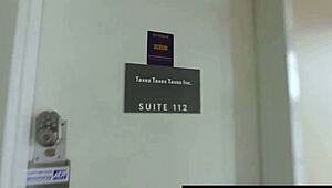 thick latina kim cruz gives bbc blowjob in office