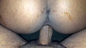 Lesbian stud boldly fucks mooredaddy's big black cock, cumming in intense orgasm.