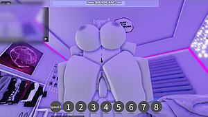 She asked to fill her with cum in Roblox!