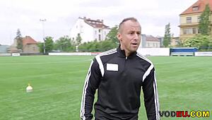 Kayla green endures intense double penetration in hardcore threesome with blowjobs and facials