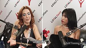 Süper sıcak Asyalı porno yıldızı Ember Snow'lu eğlenceli podcast Cory Chase Romi Rain Lexi Luna Siri Dahl