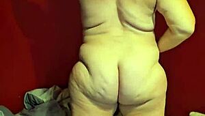 The pregnant wife is wet and ready to strip, ripping off her clothes and thong.