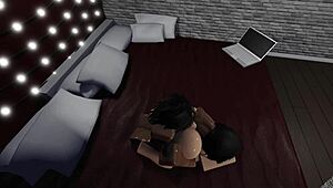 roblox fangirl lives out her fantasy with big tits big ass and big black cock
