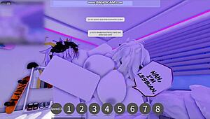 She asked to fill her with cum in Roblox!