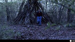 Valentina Nappi facefucked bound in forest bondage