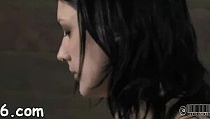 Hung up honey gets punished with hardcore fucking and sloppy blowjobs in the garage