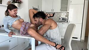 sensual hardcore with straight addict moaning passionately
