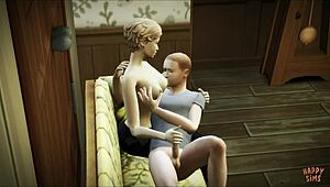 madrasta horny with enteado in bed - ep 1 - happy sims