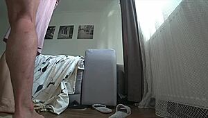 Cheating wife fucks her friend while husband is at work, getting anal and assfucking in taboo russian scene.