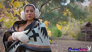 Awesome Brunette Milf Lena The Plug Rips Clothes To Reveal Amazing Boobs Outdoor!