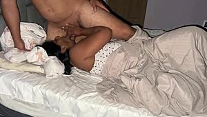 Waking up to morning activities with stepsister at home