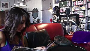 mature cougar pornstar and girls in lesbo groupsex, licking pussies and kissing