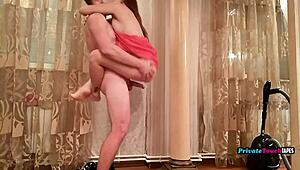 sexy blonde russian stepsister fucking passionately