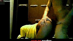 Morena gostosa with delicious ass fucks boyfriend in dorm