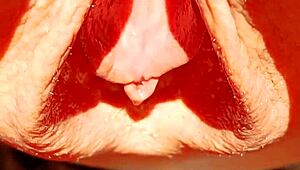 Mature Shows Off Huge Meaty Pussy Gape