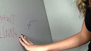 Nympho Blonde Teen Cheats With Big Black Cock At Gloryhole