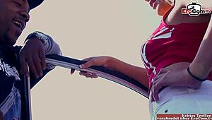 Brunette Teen with Natural Tits Picked Up for Intense BBC Fucking. She Takes Monster Cock Deep.