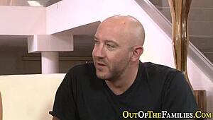 Amateur Stepsis Participates in Cum Spray Activity