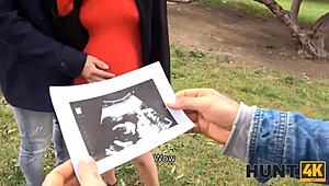 Hunt4k Pregnant Girl In Red Is Tempted With Money Into Pussy-Drilling