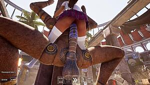 Ancient Statue Awakens To Fuck Lara In Arena With 1000 Spectators 3D Hentai