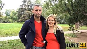 Hunt4k Pregnant Girl In Red Is Tempted With Money Into Pussy-Drilling