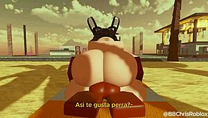 Black Bull Fucking Femboy Bunny In Roblox Spanish Sub 😈