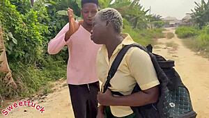 Horny student fucked so hard in the village