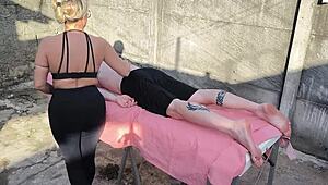 massage turns into wet pussy fucking