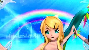 Hatsune Miku and Rin in Project Diva Nude Mod Full Nude Version