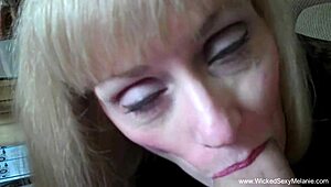 cuckold granny is addicted to cum