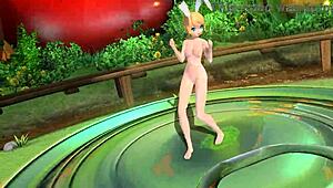 Kagamine Rin Popipo Project Diva nude mod, fully nude and amazing 😍