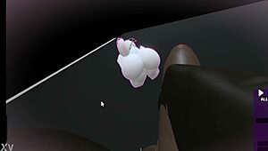 Masturbating huge dick in front of cheating slut