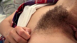big dick stepson risks it all fucking the hairy asian milf's pussy