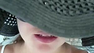 Hot stepmom teases and gives blowjob in public! Watch now?