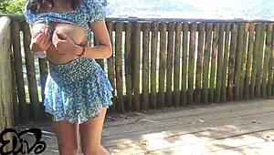 Oils Up Boyfriend's Big Caucasian Cock