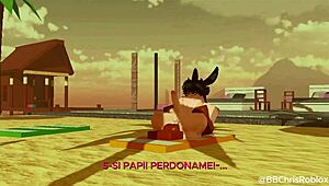 Black Bull Fucking Femboy Bunny In Roblox Spanish Sub 😈