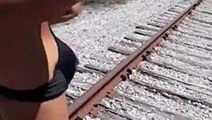 fisherman finds a stripper on the run and gives her a dirty shower