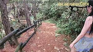 Yenifer, let me fuck your tight pussy bareback in the forest.