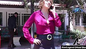 alex legend rides hard! watch him fuck that big pussy in stockings!