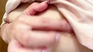 bushy college girl masturbates before bath time