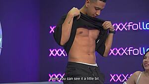 hot interview turns into wild threesome with latina milf