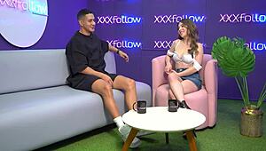 hot interview turns into wild threesome with latina milf