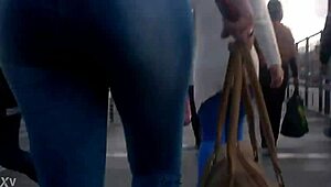 Amateur moves her big ass in HD outdoors