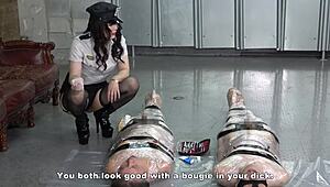 Japanese Mistress Tomeki Trains Wrapped Men's Nipples And Dicks