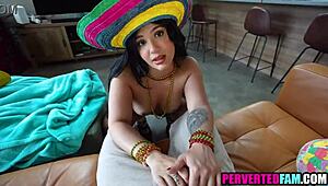 Latina Cousin Bribes With Bubble Butt!