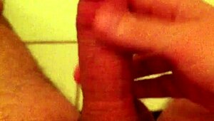 i'm wanking in the toilet, but it's so hard to focus with all this cum building up!