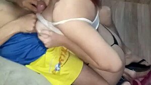 first blowjob for boyfriend, cum on my big tits 😍