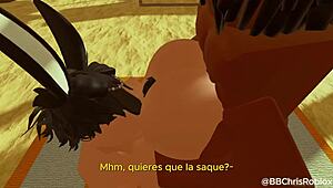 Black Bull Fucking Femboy Bunny In Roblox Spanish Sub 😈