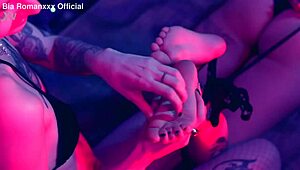 tiny feet get worshipped and tickled in domination